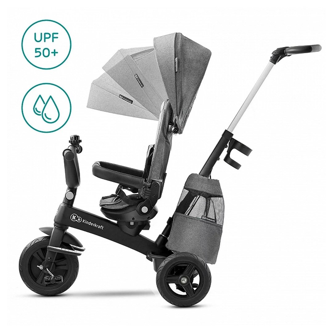 Triciclo 5 en 1 EASYTWIST 360° Platinum Grey KinderKraft