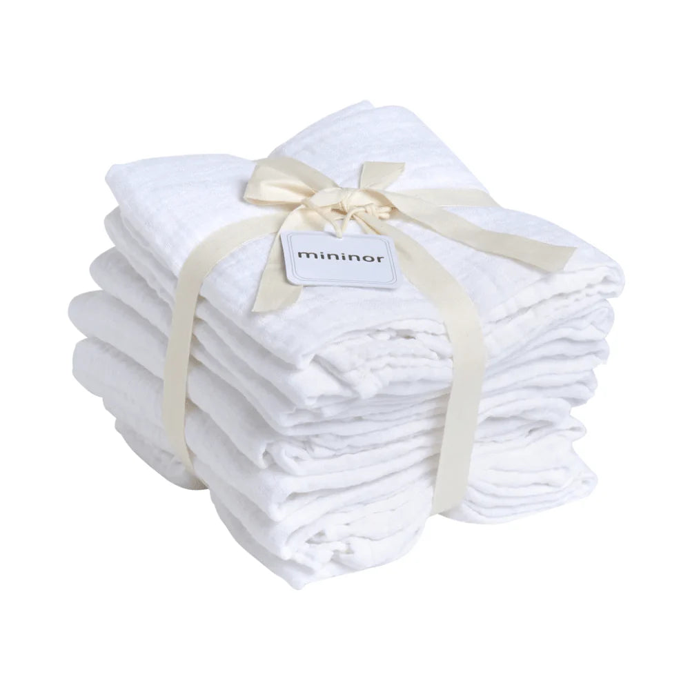 Tutos de muselina orgánica Mininor Blanco 8 uns Mininor