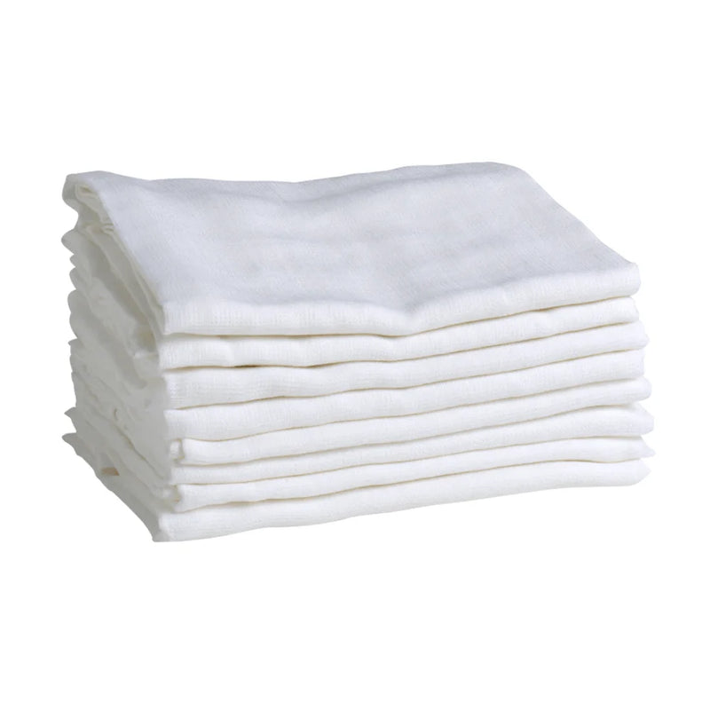 Tutos de muselina orgánica Mininor Blanco 8 uns Mininor