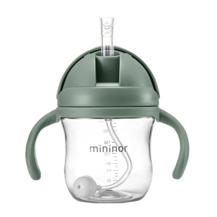 Vaso con bombilla Verde Mininor 220ml