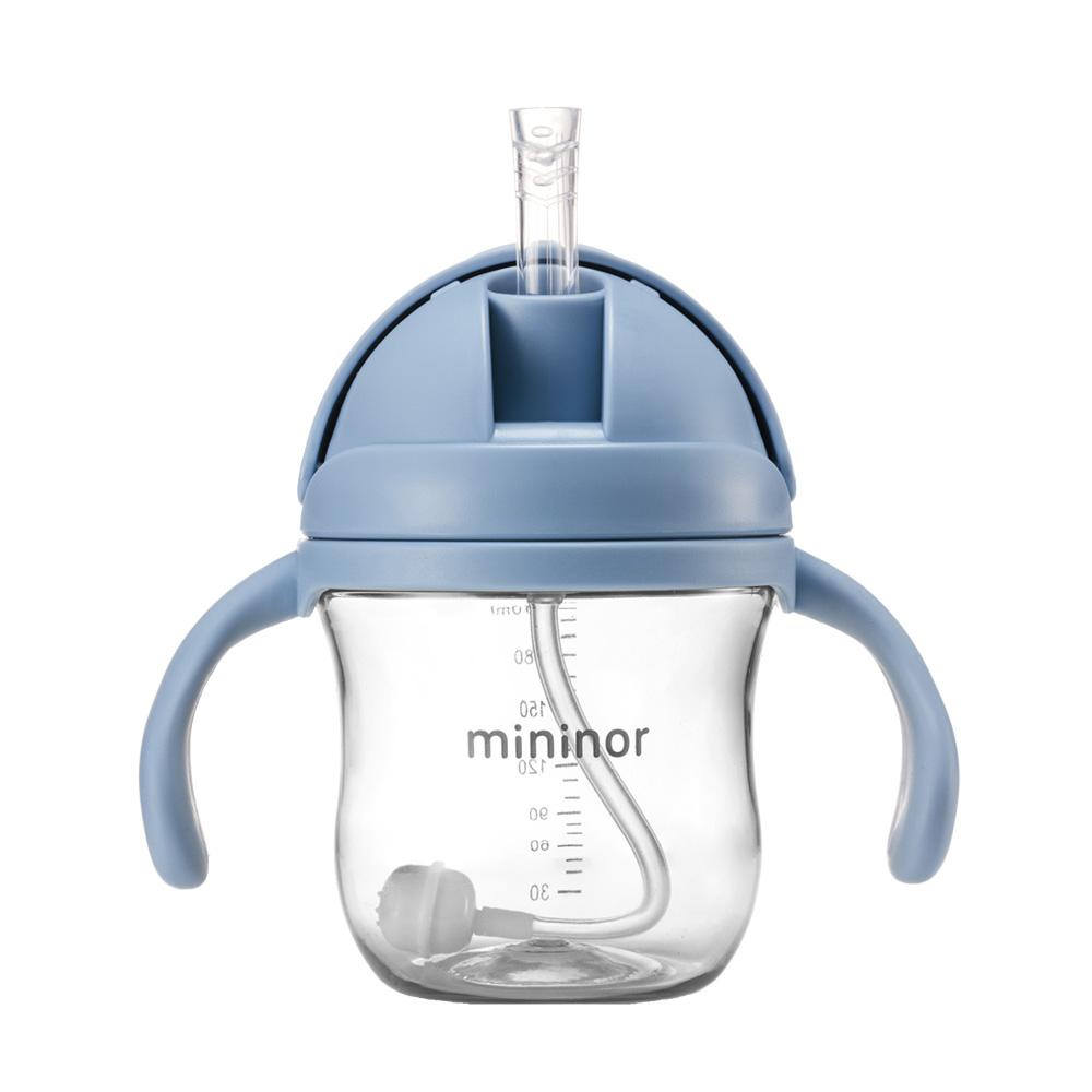 Vaso con bombilla Azul Mininor 220ml