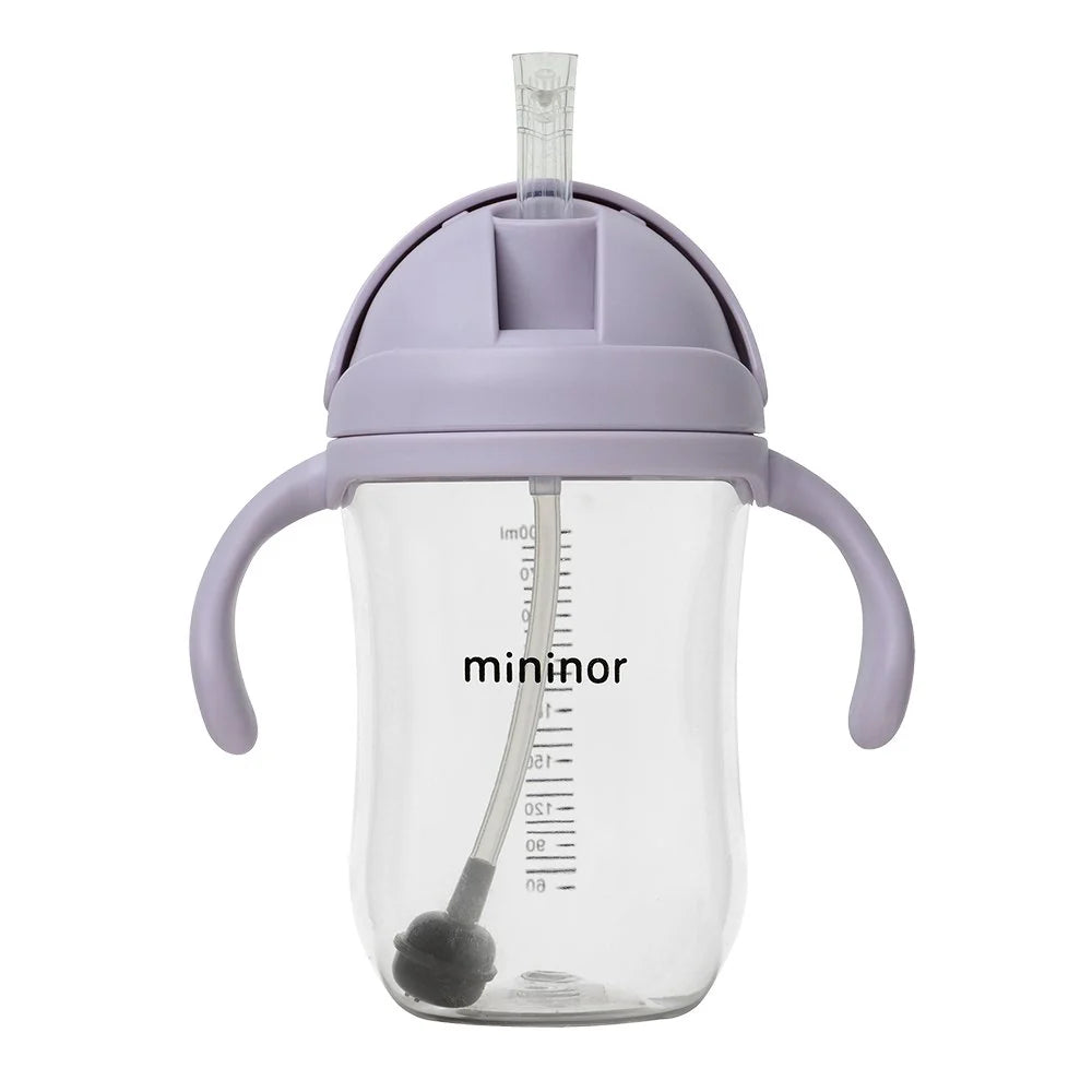 Vaso con bombilla Lila Mininor 330ml
