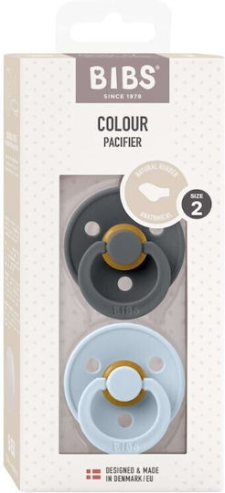 Chupete Bibs Colour Anatómico x2 | 6-18 Meses | Iron & Baby blue