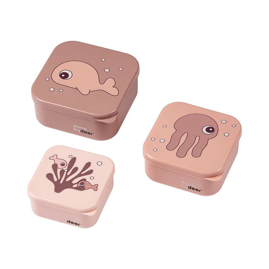 Set 3 Cajas para Snack Sea Friends Rosa Done By Deer