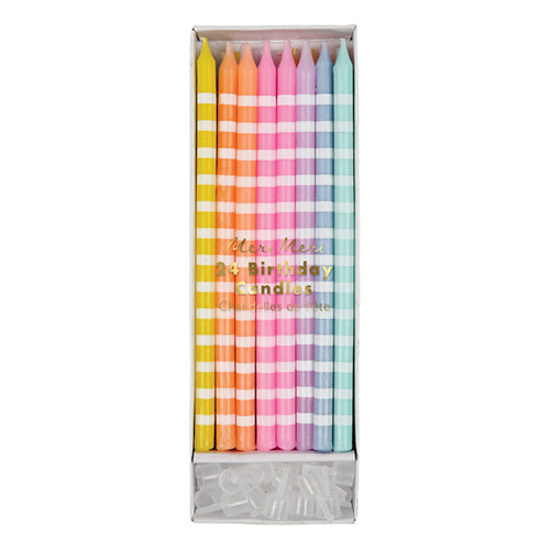 Velas largas colores pastel Meri Meri