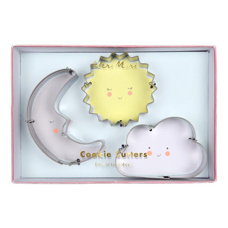Cortador de galletas sol, luna y nube Meri Meri