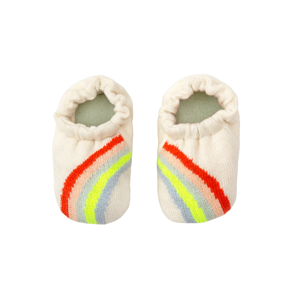 Zapatitos de algodón orgánico Arcoíris Meri Meri