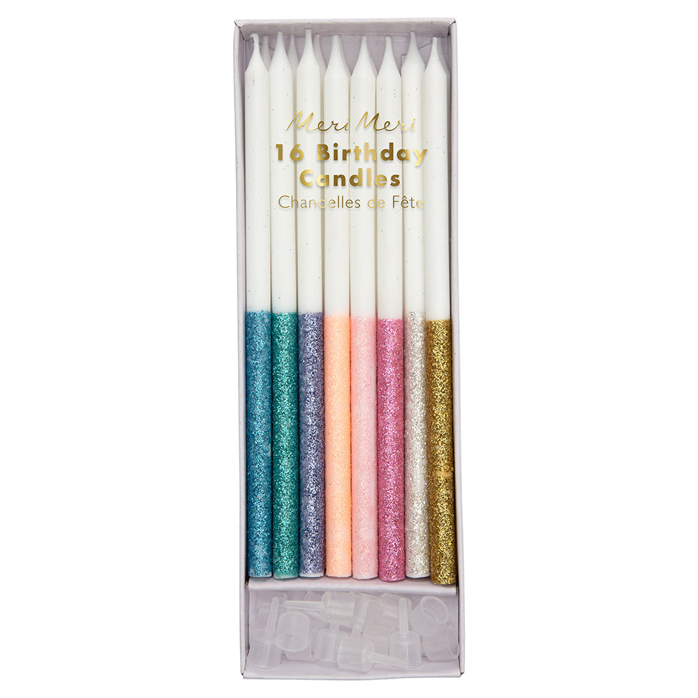 Velas base Glitter Multicolor Meri Meri