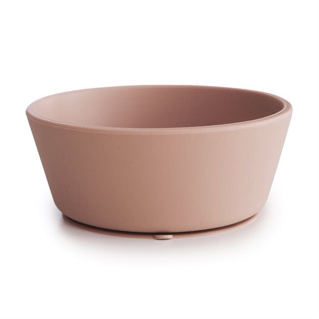 Bowl Redondo Silicona con Succión Mushie Blush