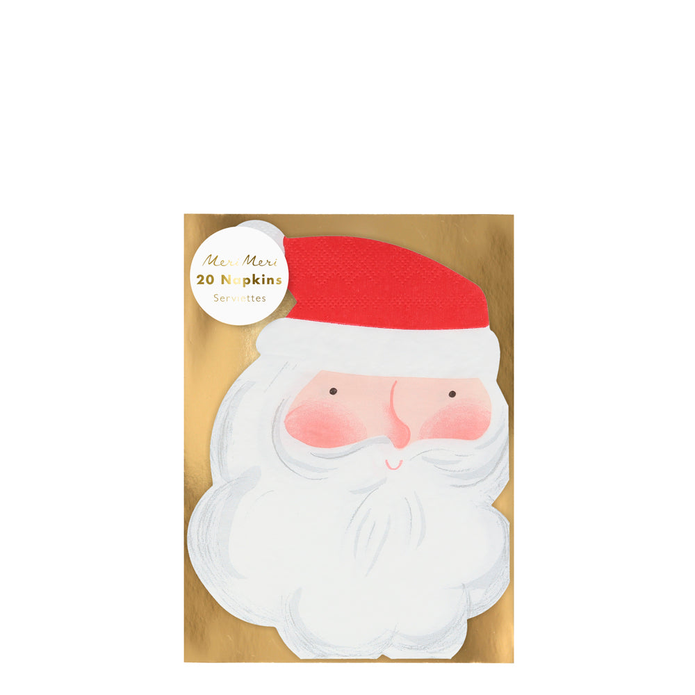 Servilletas con forma de Santa acuarela Meri Meri