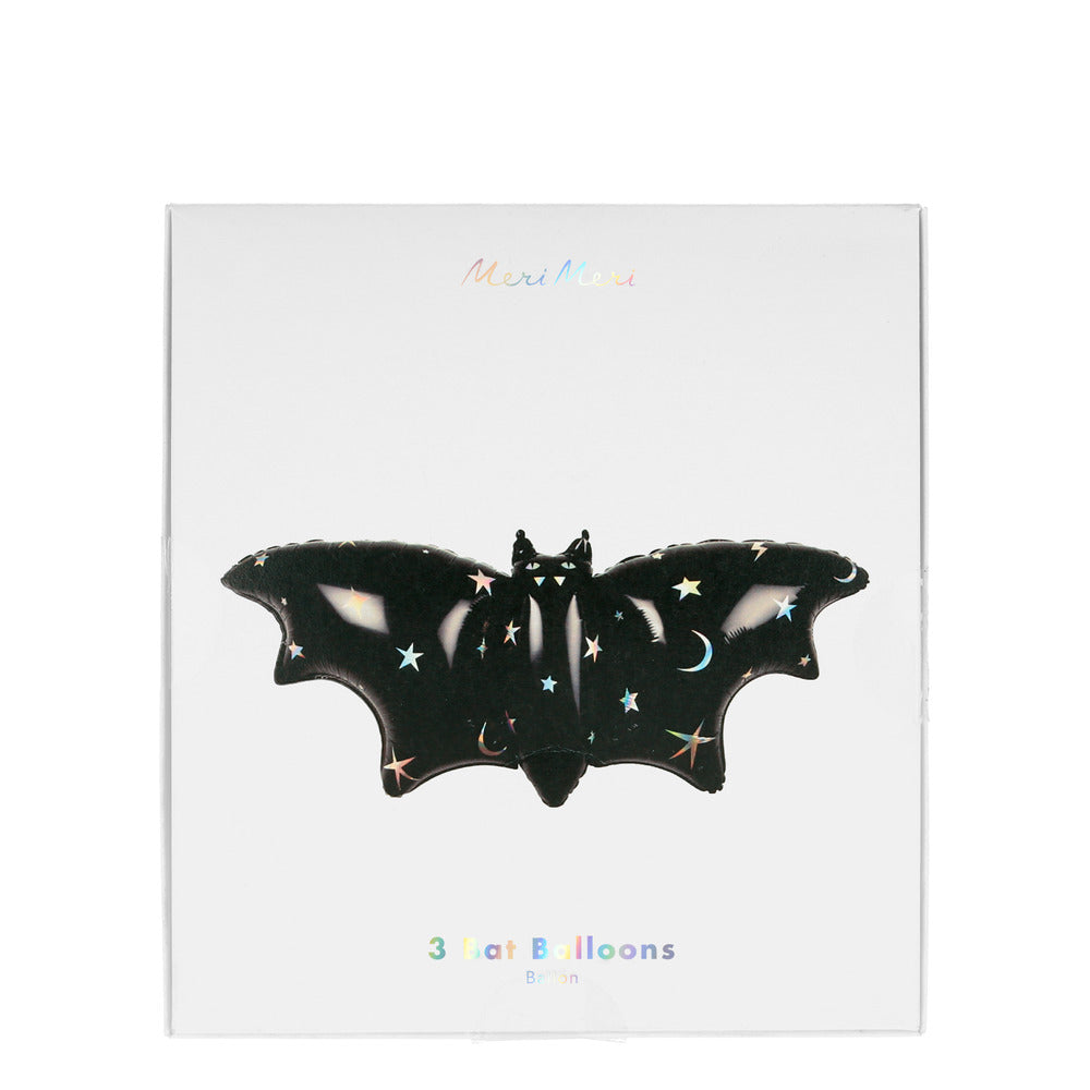 Globos con forma de murciélago - gigantes (3 unidades) Meri Meri