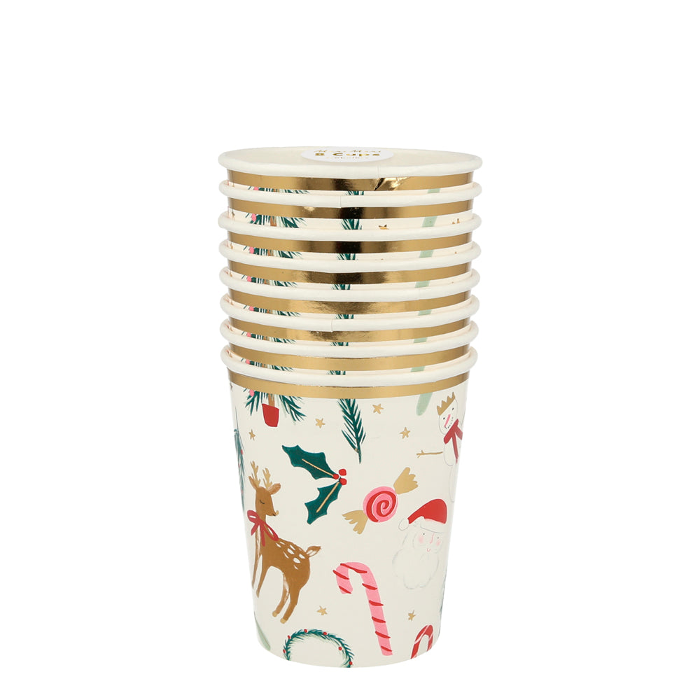 Vasos motivos navideños Meri Meri