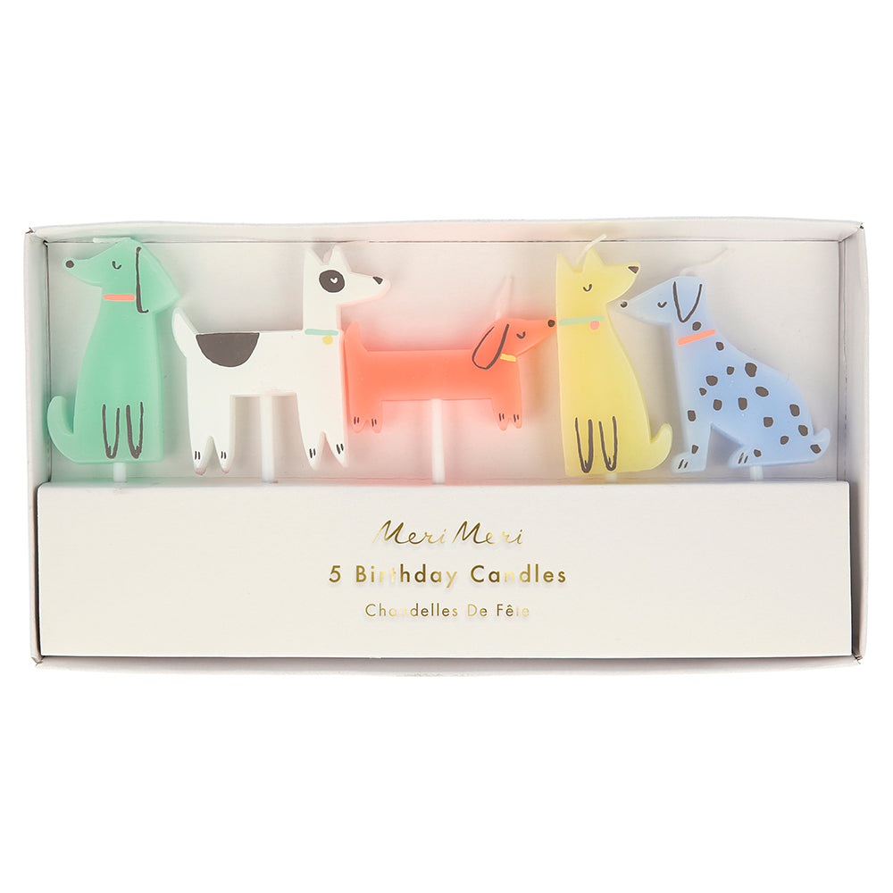Velas con forma de perritos Meri Meri