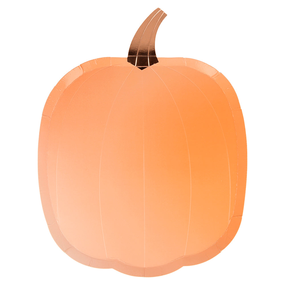Platos con forma de calabaza pastel Meri Meri