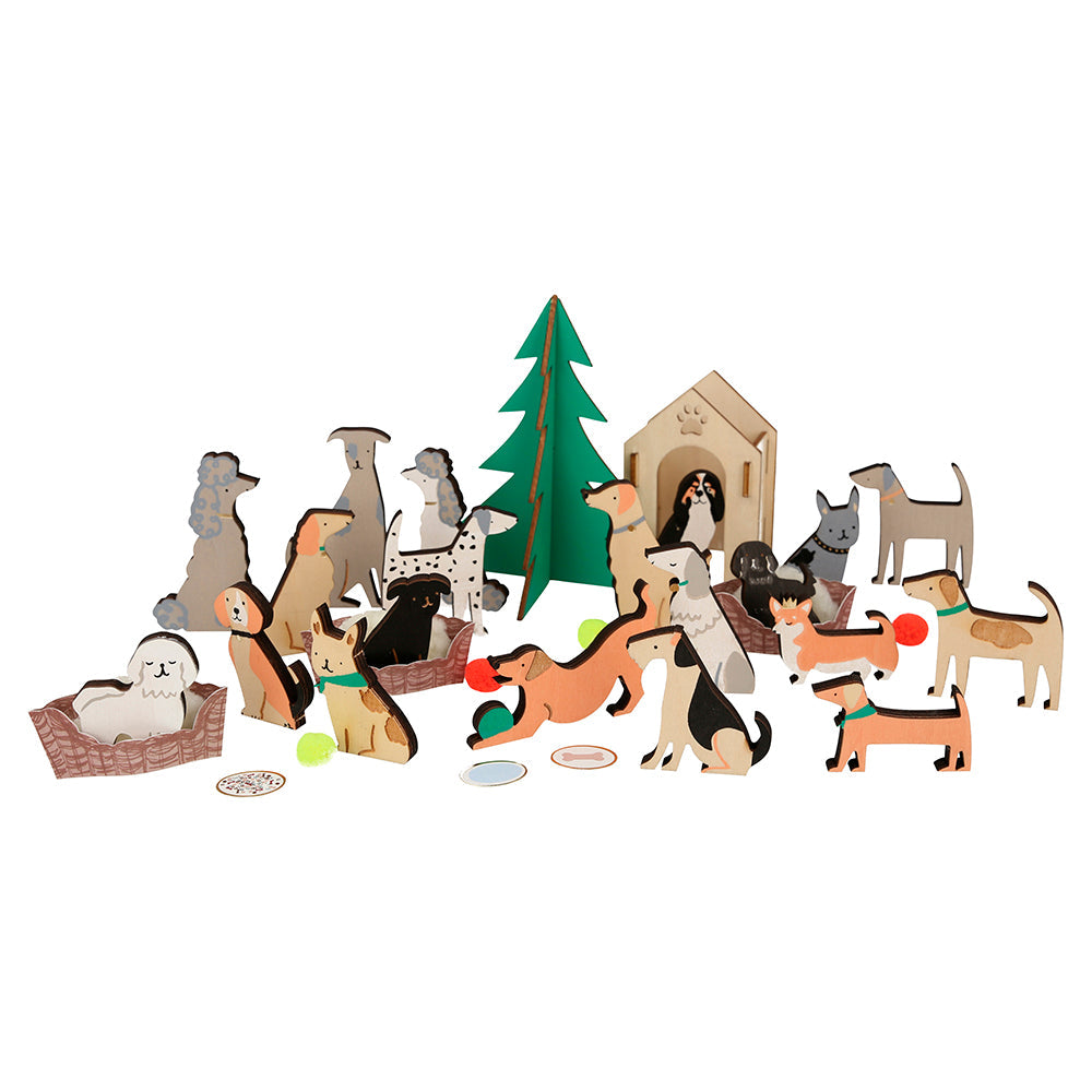 Calendario de Adviento perritos de madera Meri Meri