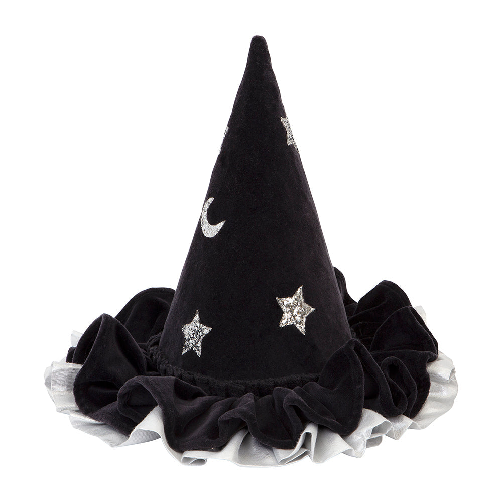 Gorro de bruja de terciopelo negro Meri Meri