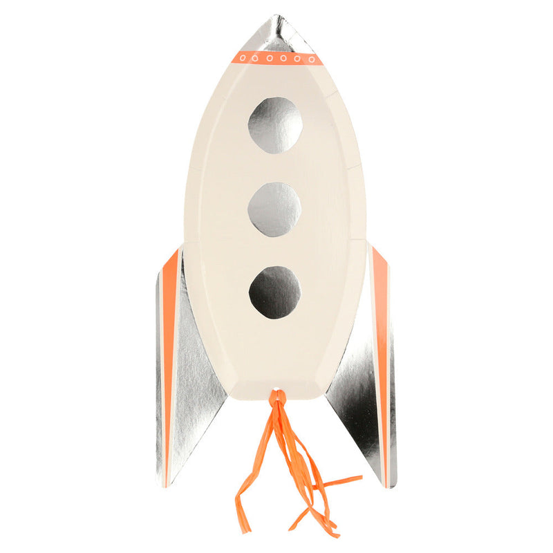 Platos con forma de cohete espacial - 32 cm Meri Meri