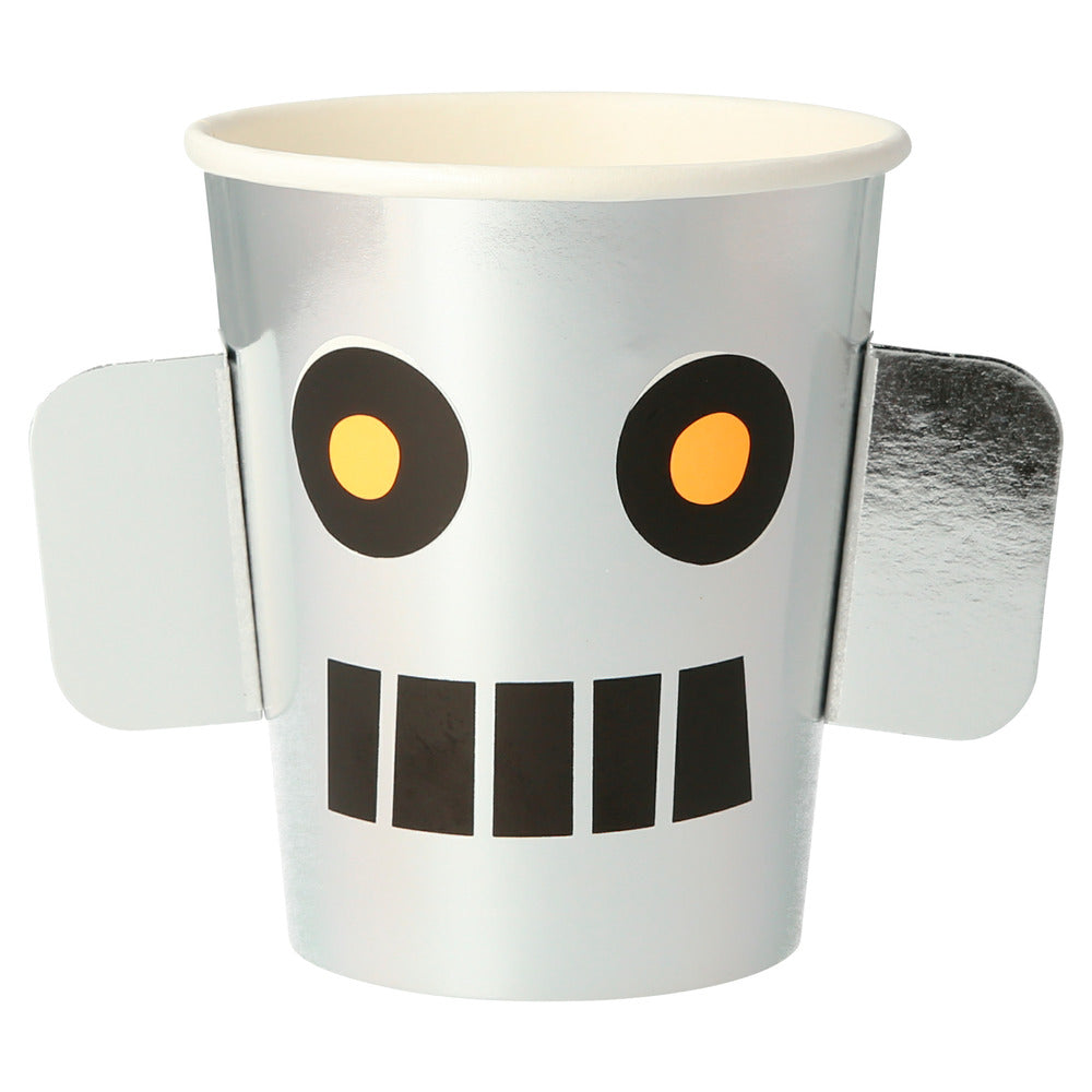 Vasos con orejas de robot Meri Meri