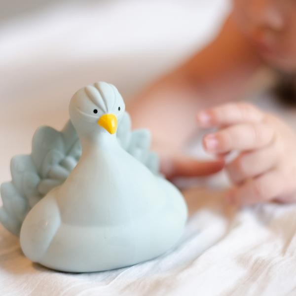 Juguete para el Baño Natruba Pavo Celeste