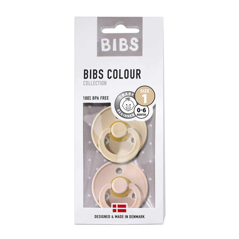 Chupete Bibs Colour x2 | 0-6 Meses | Vanilla & Blush