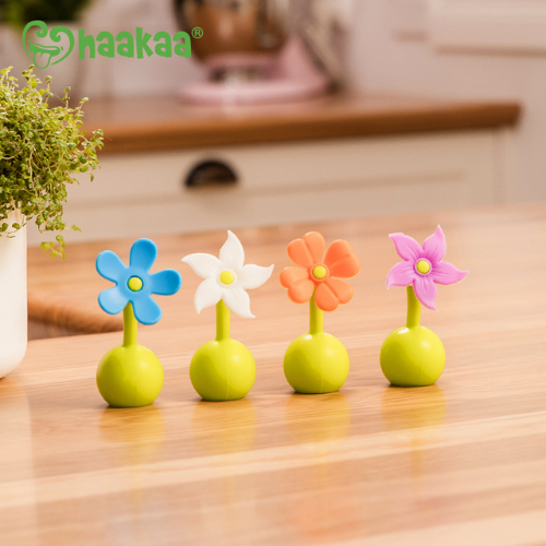 Tapón de Flor de silicona para recolector de leche materna Haakaa (Colores)