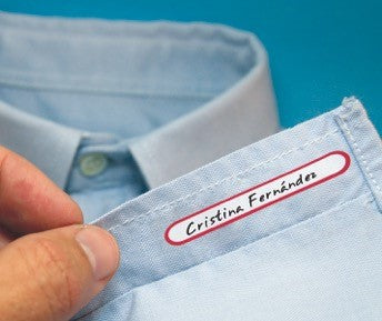 Etiqueta para ropa escribir y planchar Mine