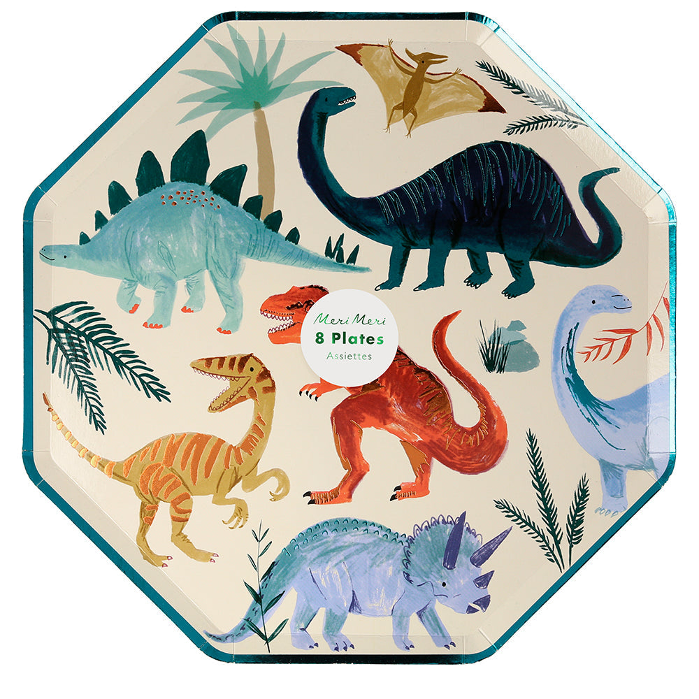 Platos reino de los Dinosaurios Grandes Meri Meri