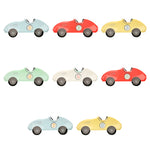 Platos con forma de autos de carreras (8 unidades) Meri Meri