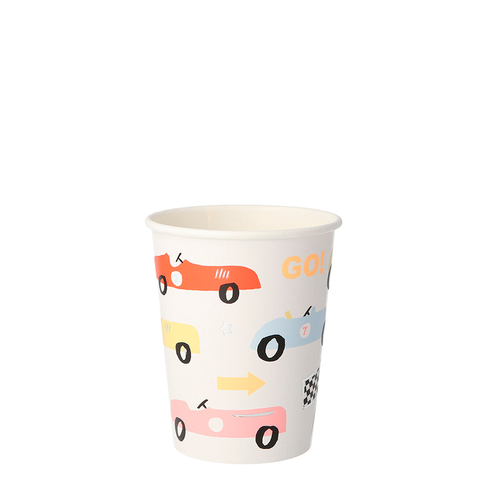 Vasos Autos de Carreras (8 unidades) Meri Meri