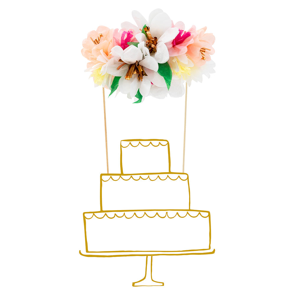 Topper para torta Ramo de flores Meri Meri