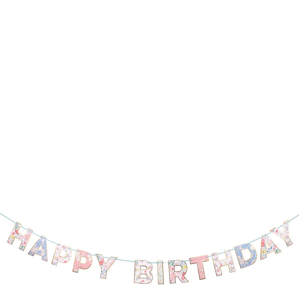 Guirnalda Happy Birthday Jardín Inglés Meri Meri