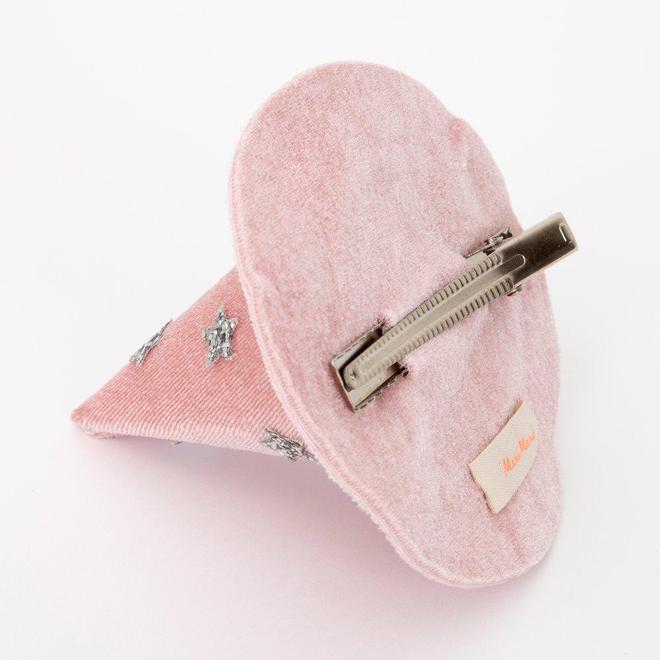 Mini corona con clip - gorro de bruja rosado Meri Meri