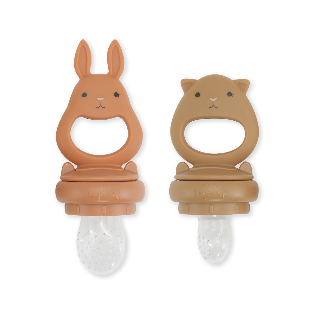 Set 2 Chupetes de alimentación para frutas Almond/Terracotta Konges Sløjd