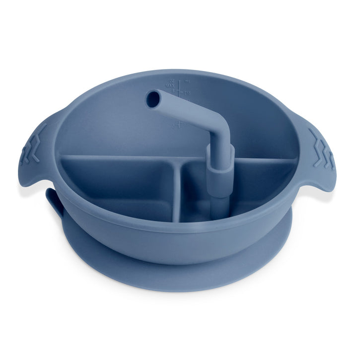 Bowl con divisiones y base de ventosa Azul Haakaa