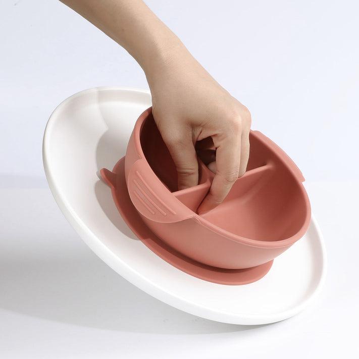 Bowl con divisiones y base de ventosa Azul Haakaa