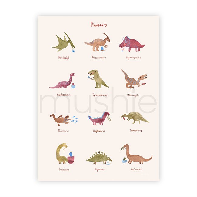 Póster Dinosaurs Mushie