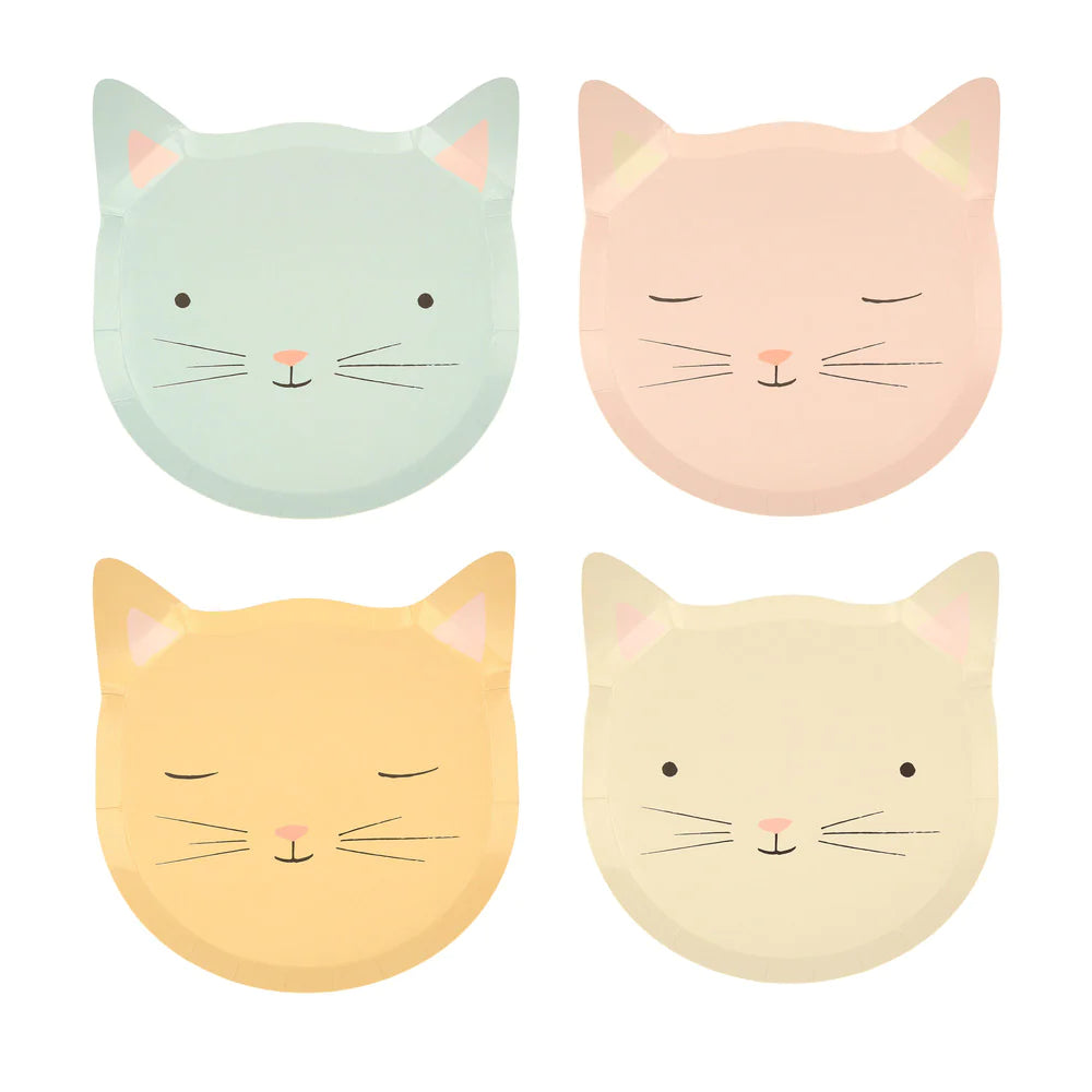 Platos con forma de gatito Meri Meri