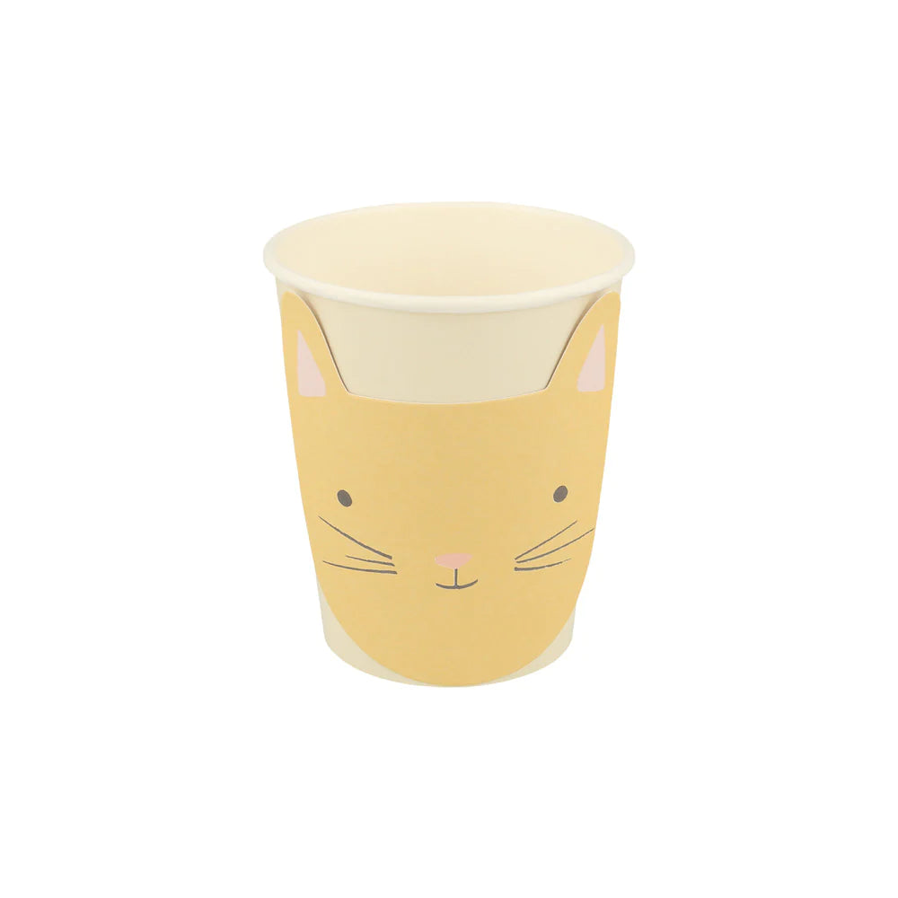 Vasos con cara de gatito Meri Meri