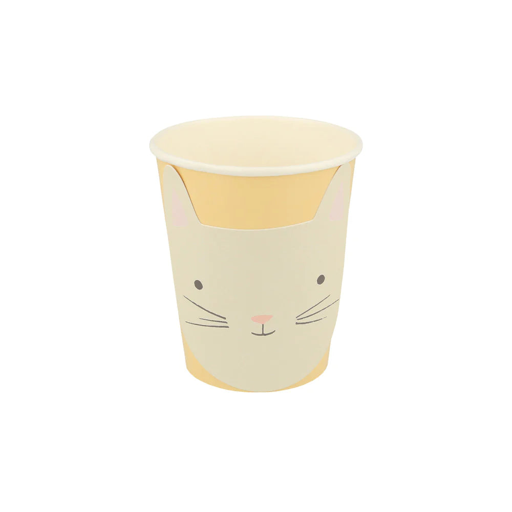 Vasos con cara de gatito Meri Meri