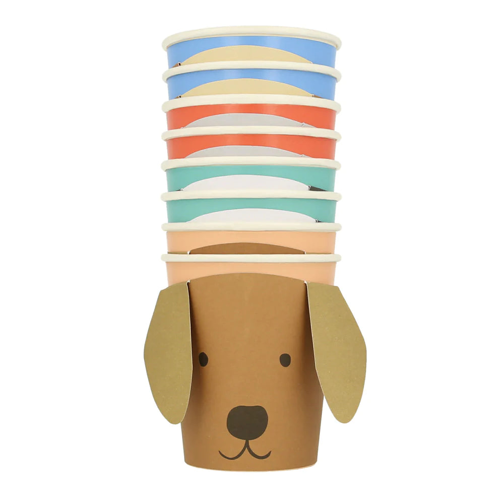 Vasos con funda de cachorros Meri Meri