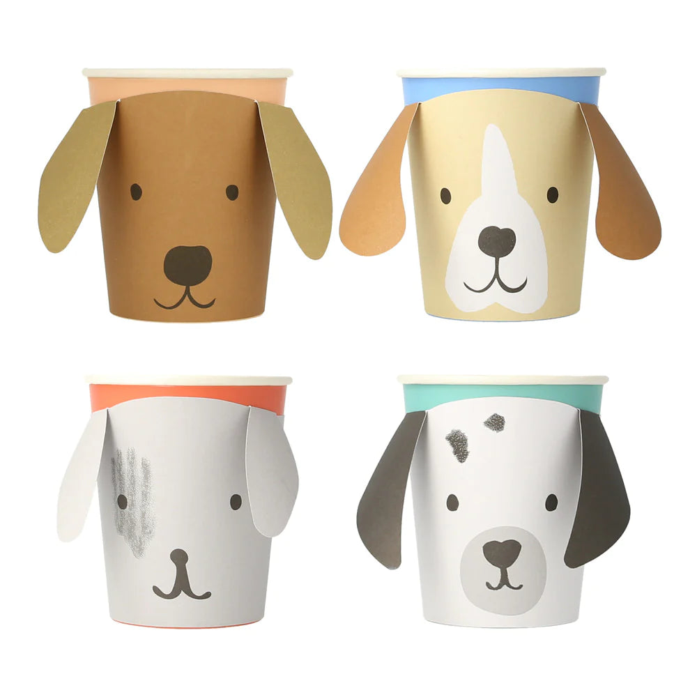 Vasos con funda de cachorros Meri Meri